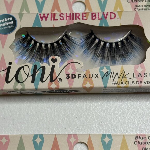 Ioni Wilshire Blvd Blue Ombré Cluster Long Lashes – 2 Pack Faux Mink - Picture 3 of 5